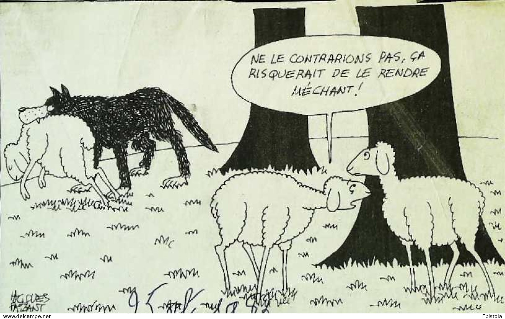 ► Coupure De Presse  Quotidien Le Figaro Jacques Faisant 1983  Loup Moutons Ne Pas Le Contrarier - 1950 - Nu