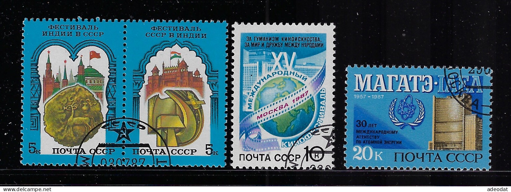 RUSSIA 1987 SCOTT #5577,5578,5579,5584   USED - Usati