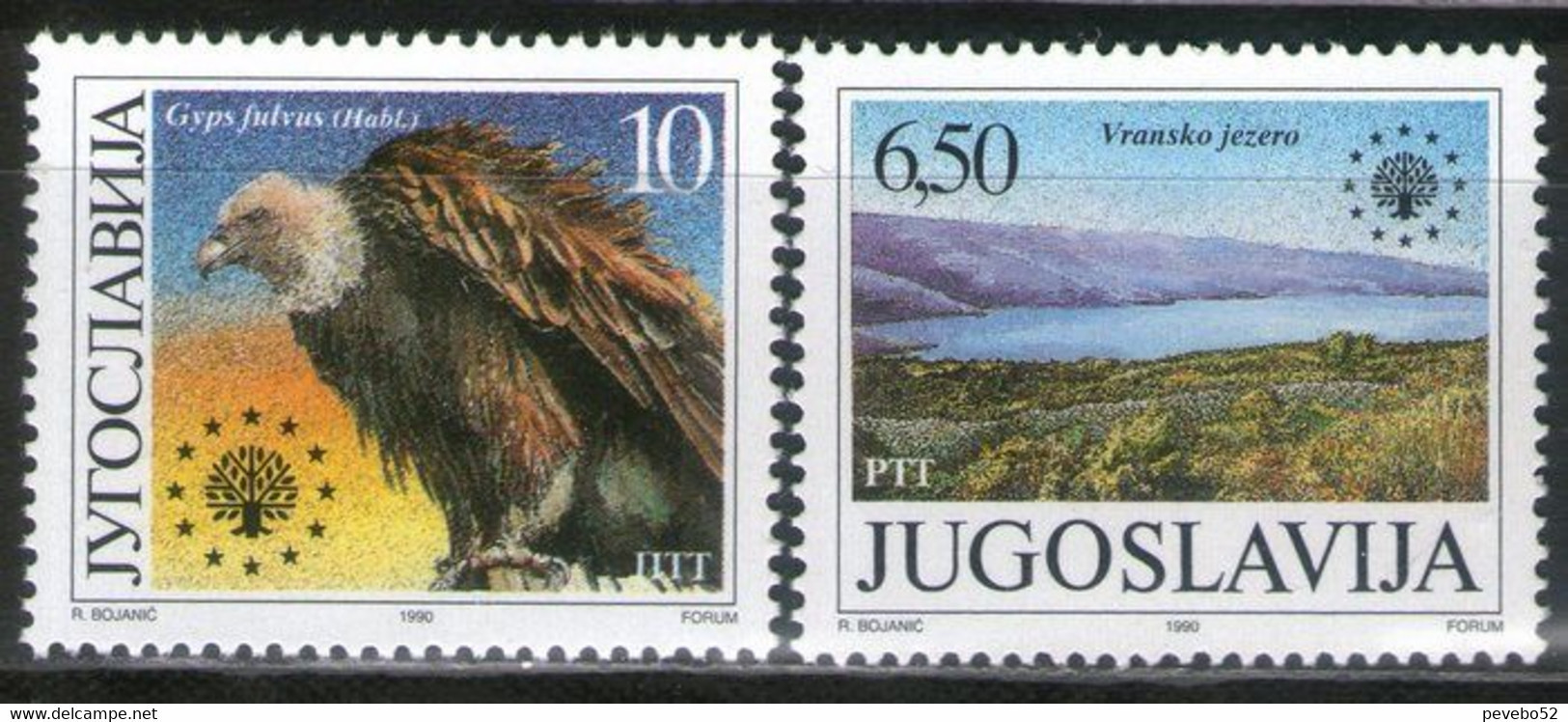 YUGOSLAVIA 1990 European Nature Conservation MNH - Neufs