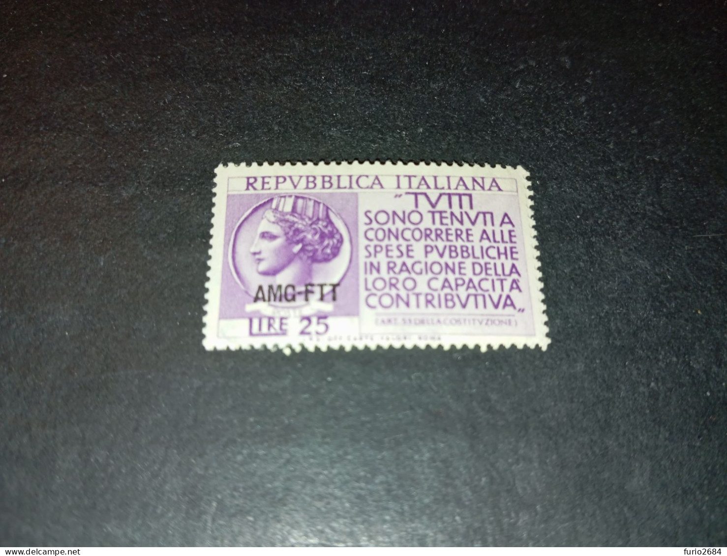 07AL06 TERRITORIO LIBERO TRIESTE ZONA A AMG-FTT 1954 PROPAGANDA PER A DENUNCIA DEL REDDITO "XX" - Ungebraucht