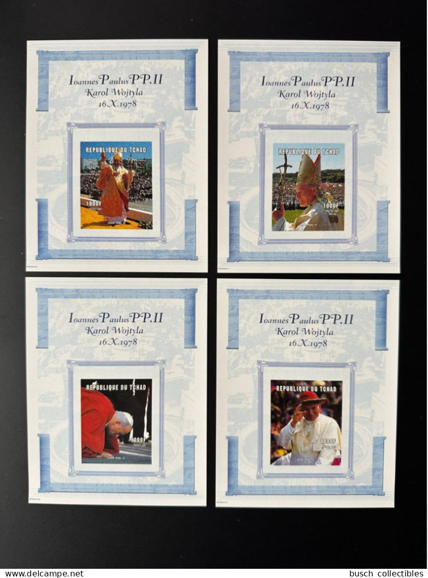 Tchad Chad Tschad 2001 Mi. Bl. M 318 A-P 318 B ND Imperf Pape Jean-Paul II Papst Johannes Paul Pope John Paul - Tschad (1960-...)