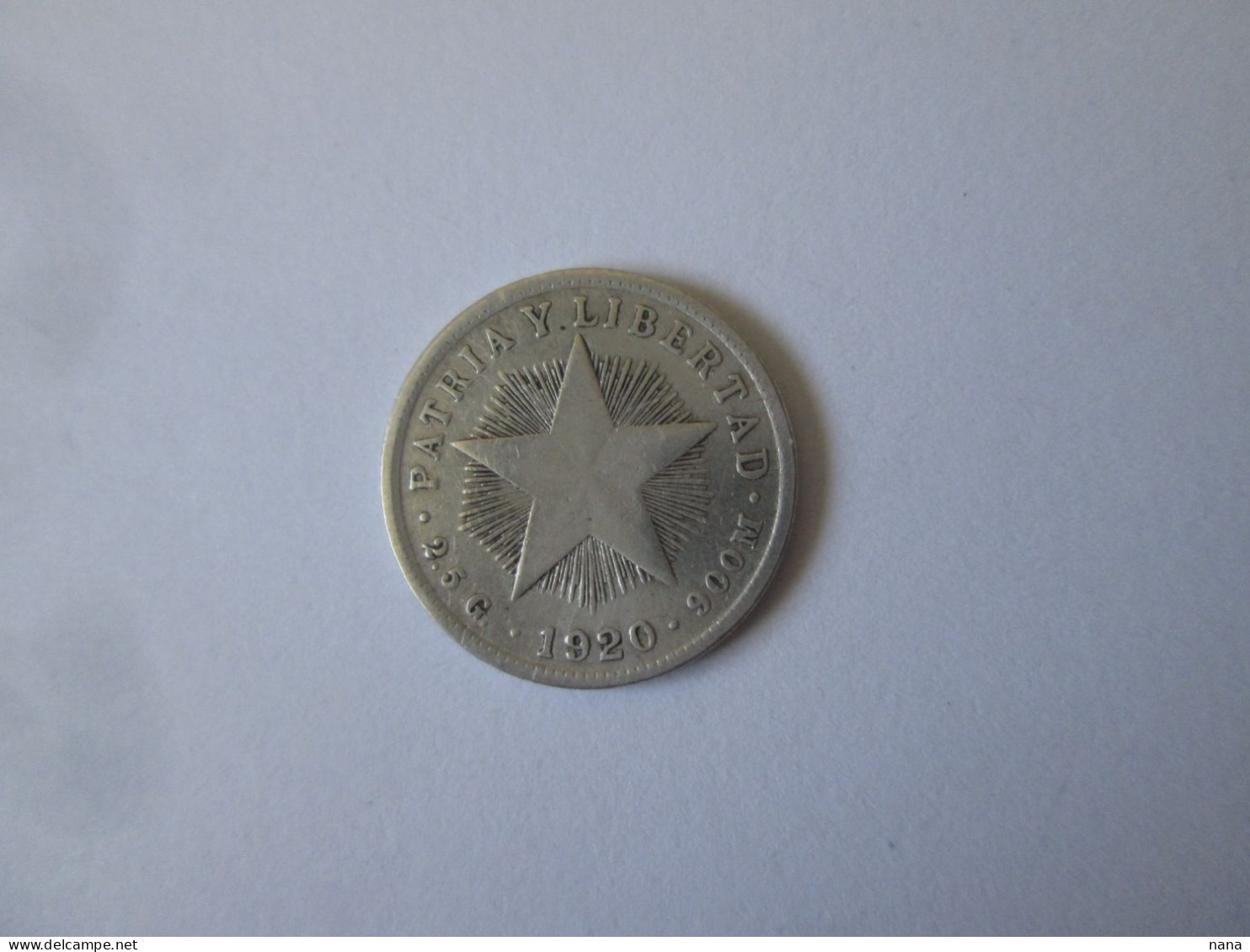 Cuba 10 Centavos 1920 Argent/silver 900 Coin - Kuba