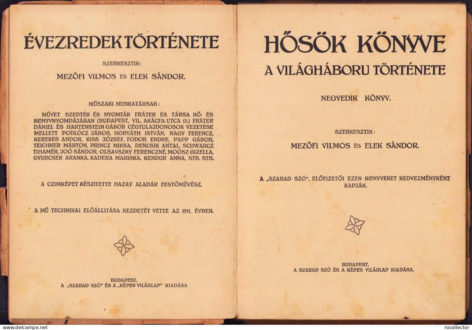 Évezredek Története X/4, 1916 C6651 - Oude Boeken