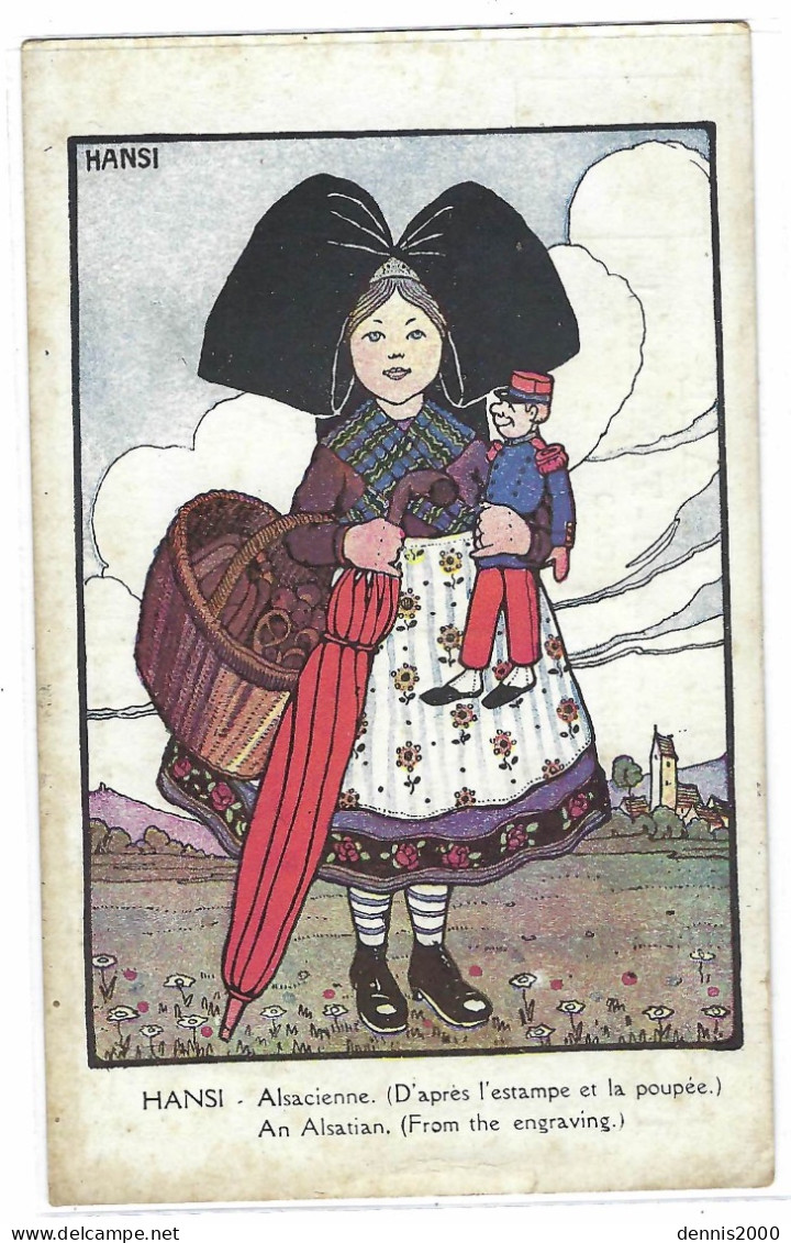 Illustrateur HANSI - ALSACIENNE (d'après L'Estampe Et La Poupée) - ENFANT - POUPÉE - DOLL - Ed. N°30 P.J. Gallais, Paris - Hansi