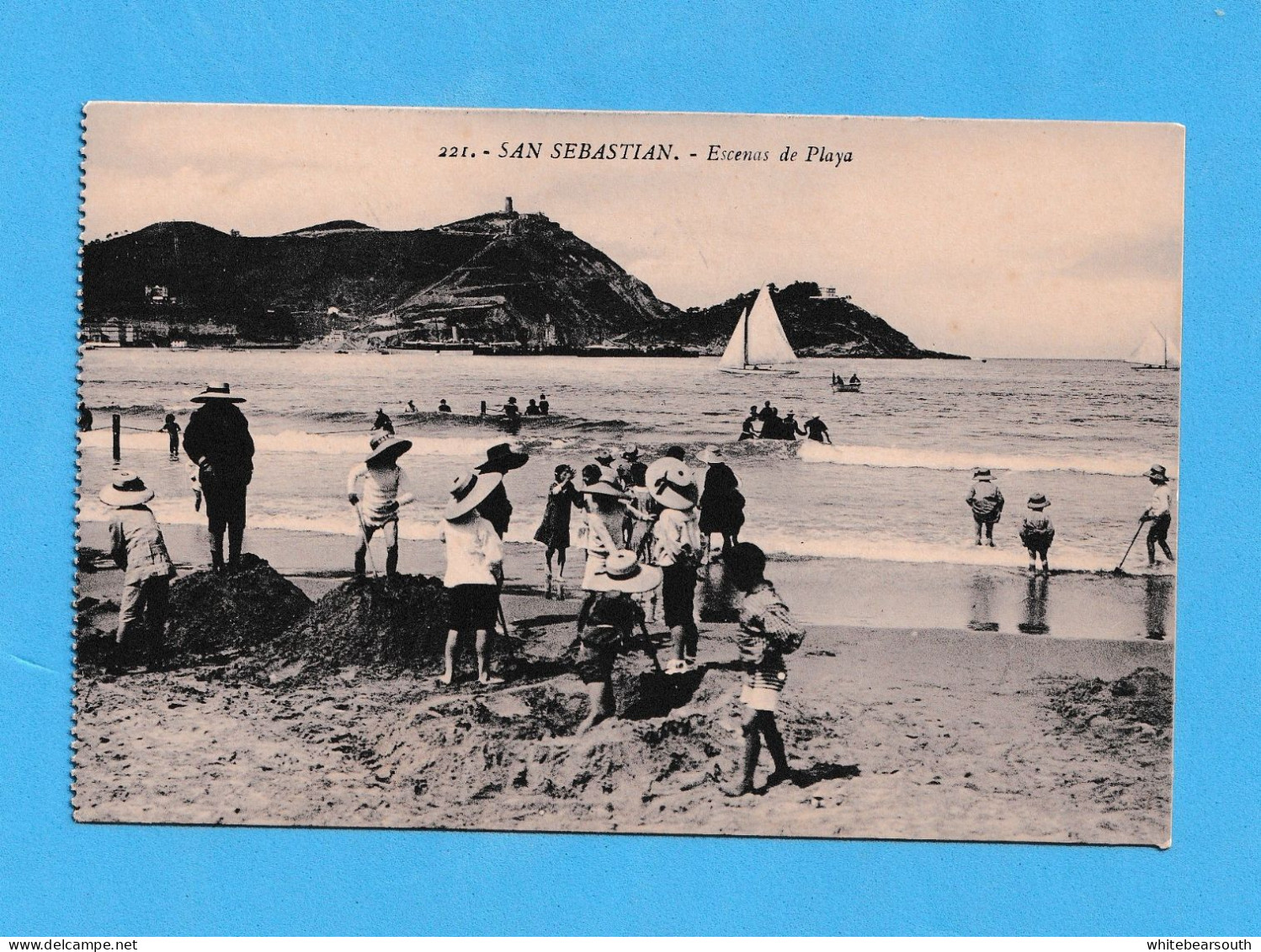 594 SPAIN ESPAÑA SAN SEBASTIAN  ESCENAS PLAYA - BEACH SCENE ED. GALARZA   POSTAL    POSTCARD - Collections & Lots