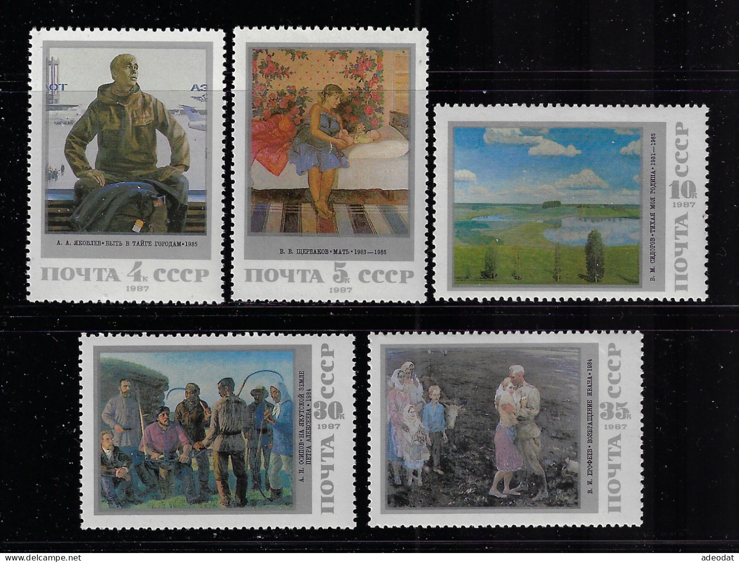 RUSSIA 1987 SCOTT #5605-5609   MNH - Neufs