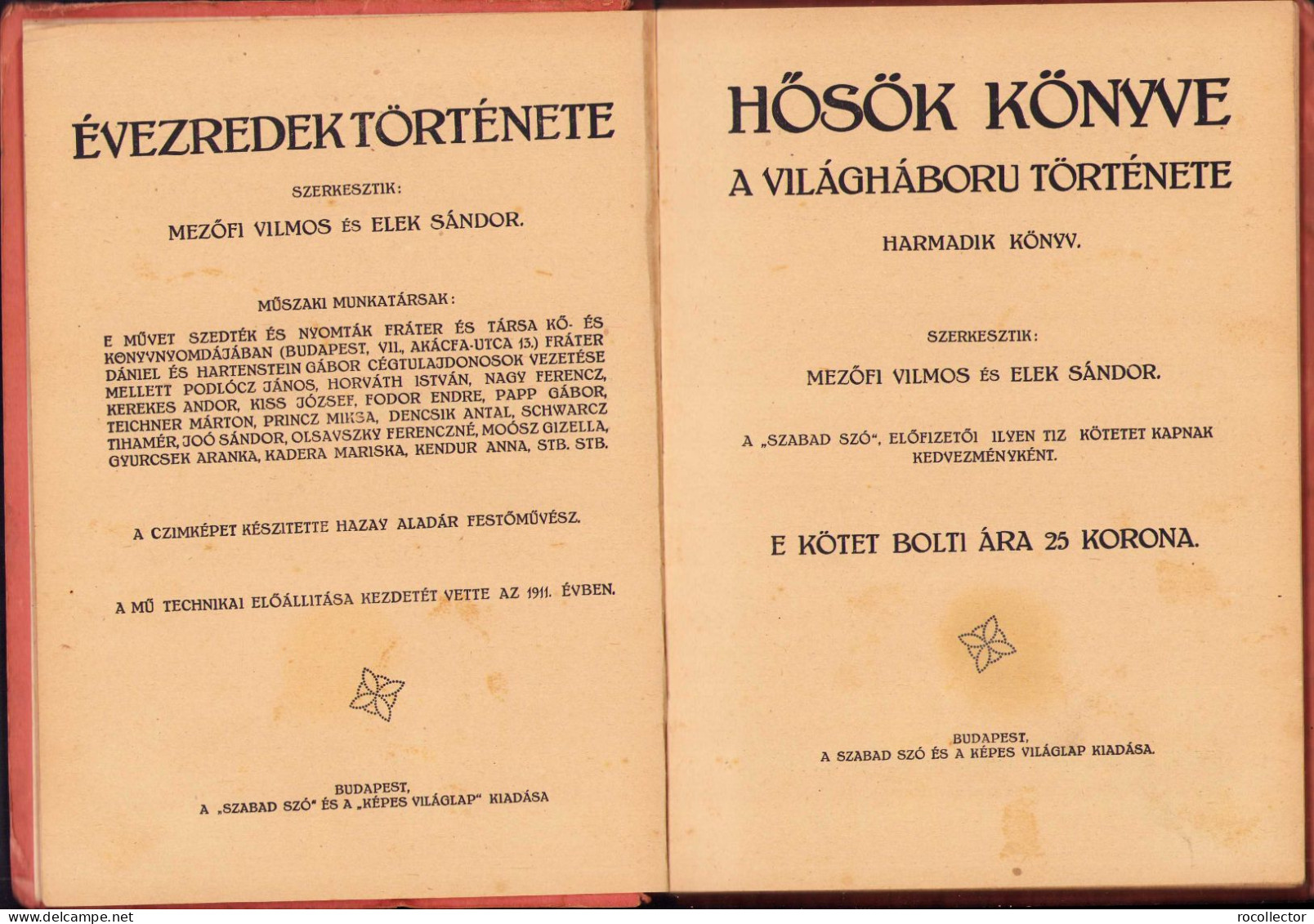 Évezredek Története IX/3, 1916 C6652 - Oude Boeken