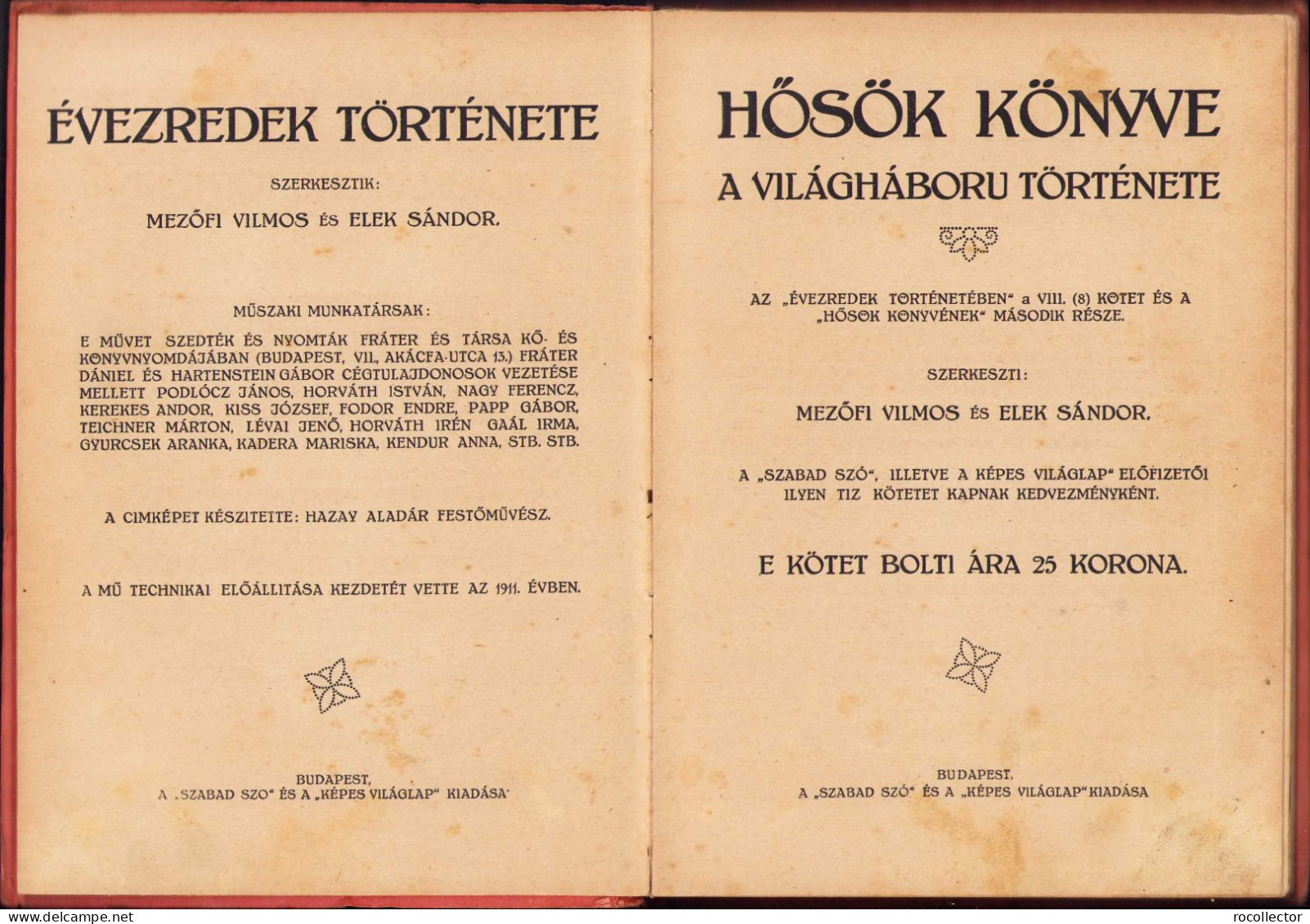 Évezredek Története VIII/2, 1916 C6653 - Oude Boeken