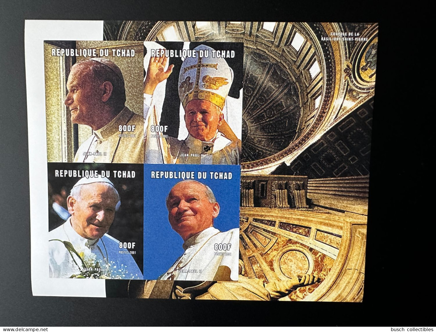 Tchad Chad Tschad 2001 Mi. 2244 - 2247 B ND Imperf Pape Jean-Paul II Papst Johannes Paul Pope John Paul - Ciad (1960-...)