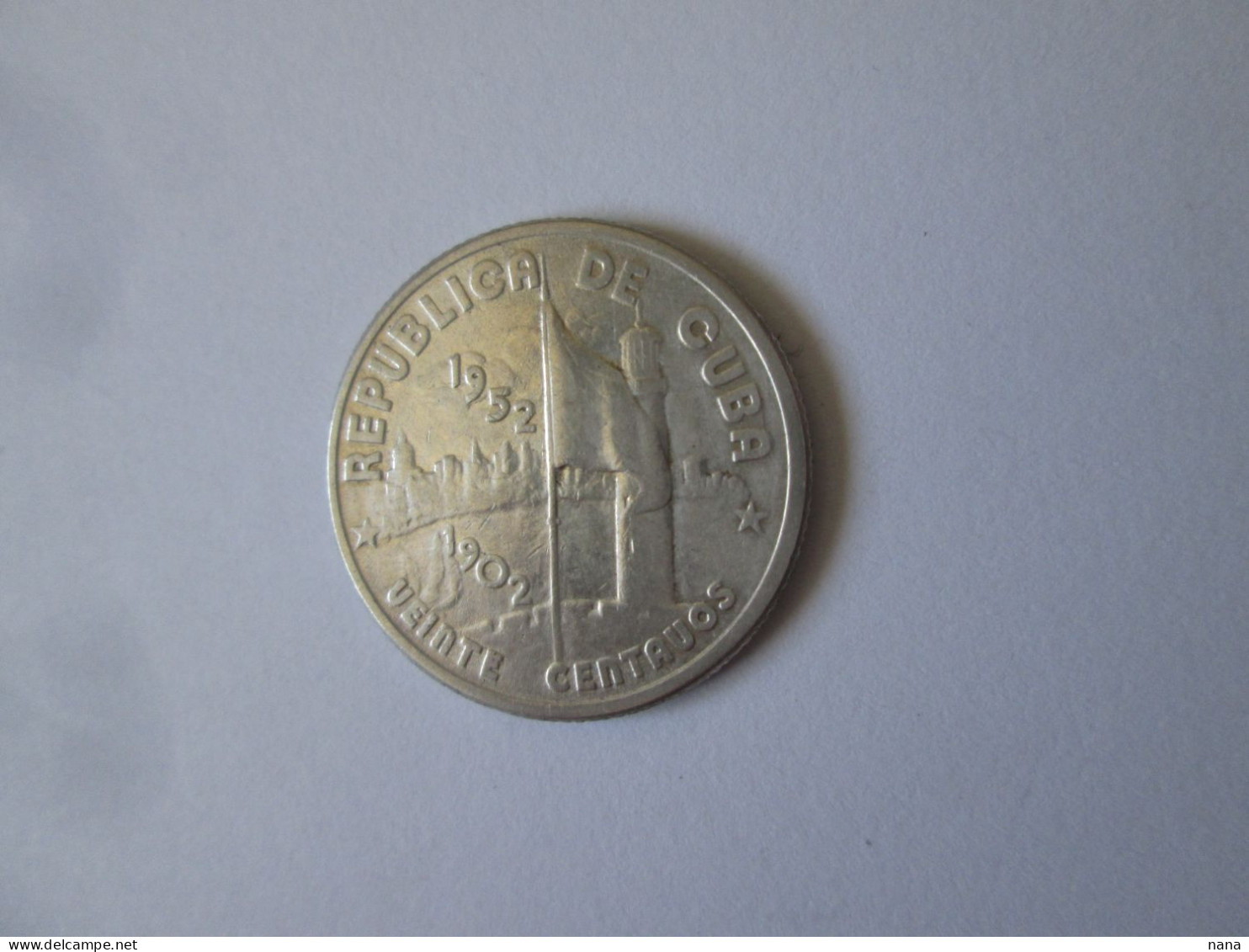 Cuba 20 Centavos 1952 Commemorative Argent/silver 900 Very Nice Coin - Kuba