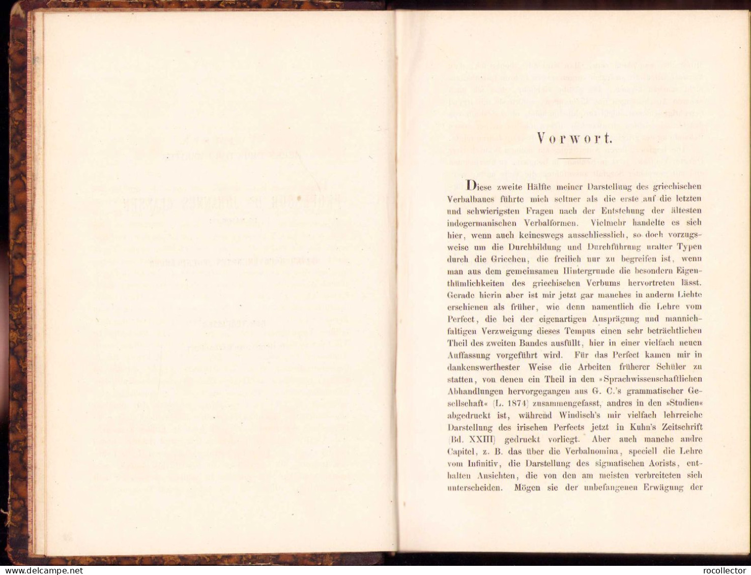 Das Verbum Der Griechischen Sprache Von Georg Curtius, 1876 II Band, Leipzig C845 - Oude Boeken