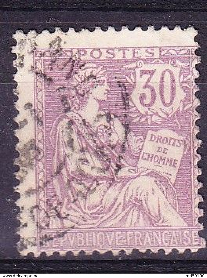 FRANCE Timbre Oblitéré N° 128, Type Mouchon Retouché 30c Violet - 1900-02 Mouchon