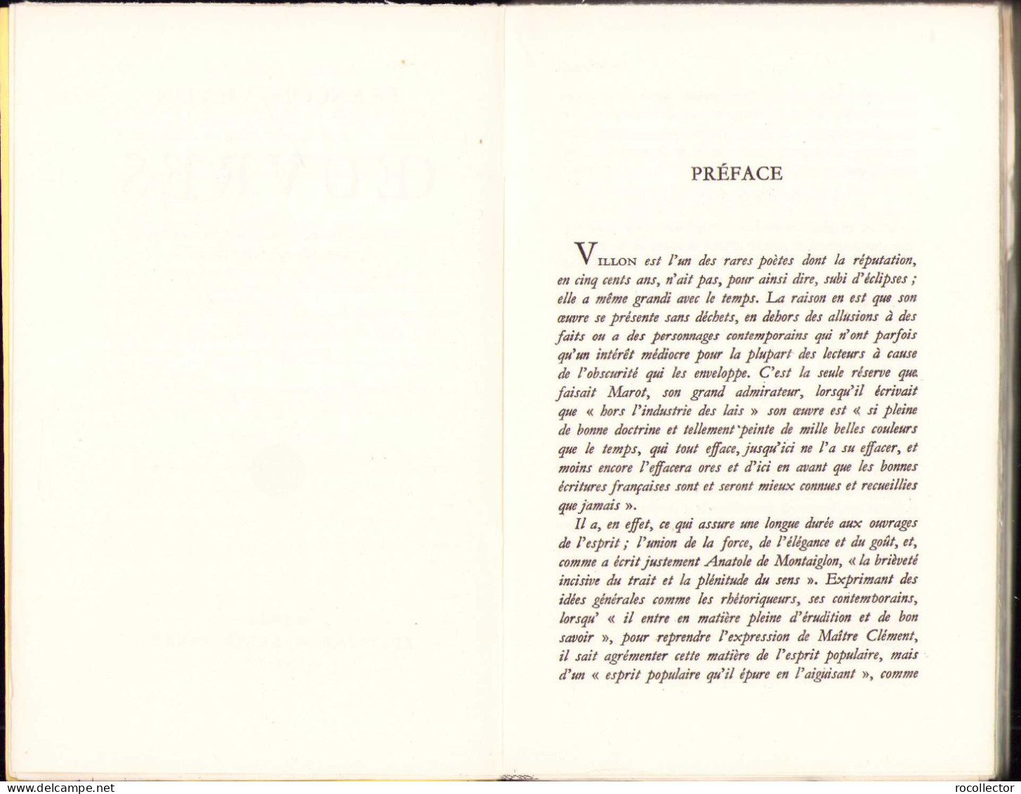 Francois Villon Oeuvres C830 - Livres Anciens