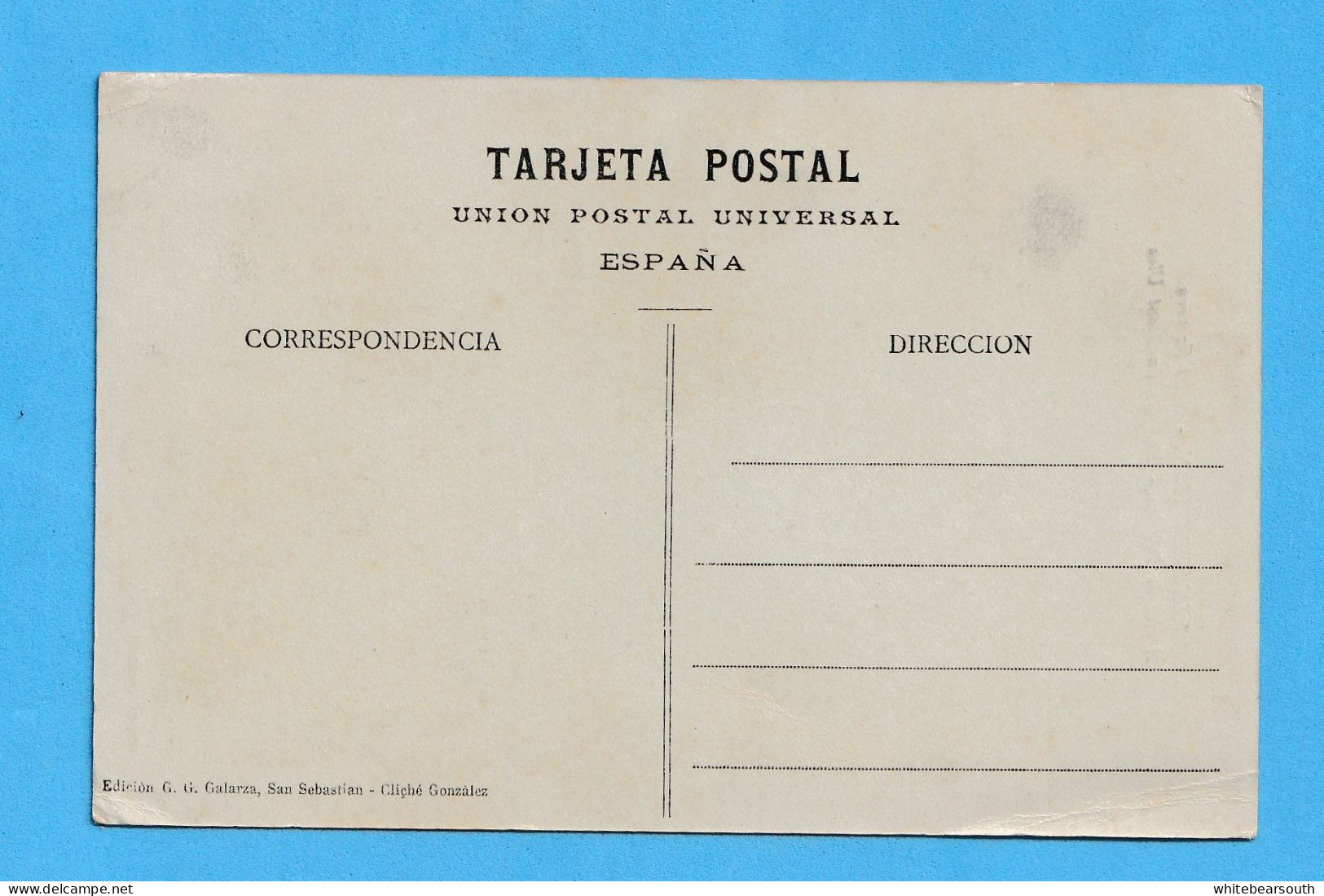 597 SPAIN ESPAÑA SAN SEBASTIAN A COTE L' OPERA ADVERTISING HOTEL EZCURRA  POSTAL    POSTCARD - Verzamelingen & Kavels