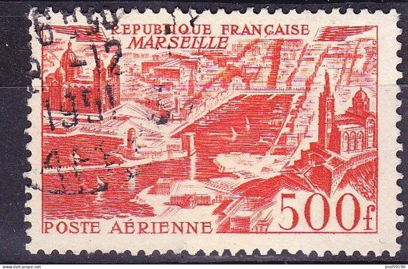 FRANCE Timbre Oblitéré Poste Aérienne N° 27, 500fr MARSEILLE - 1927-1959 Oblitérés