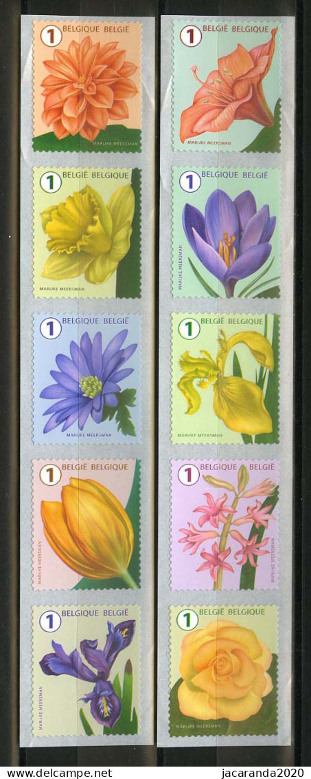 België 4653/62 - Bloemen - Zelfklevende Rolzegels - Fleurs - Unused Stamps