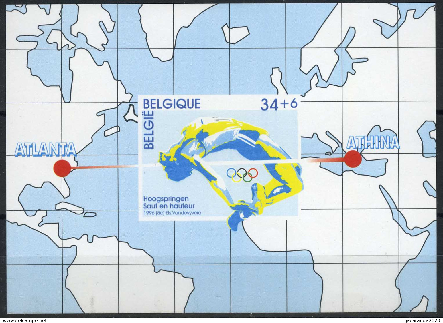 België BL72 ON - Sport - Olympische Spelen - Hoogspringen - 1981-2000