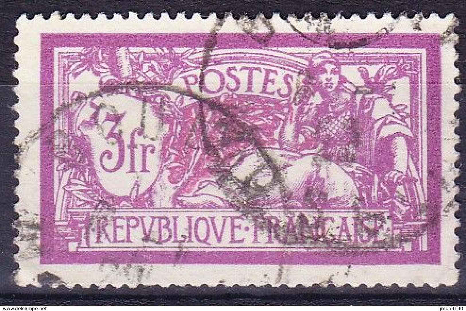 FRANCE Timbre Oblitéré N° 240, Type Merson 3fr Violet Et Bleu - 1900-27 Merson