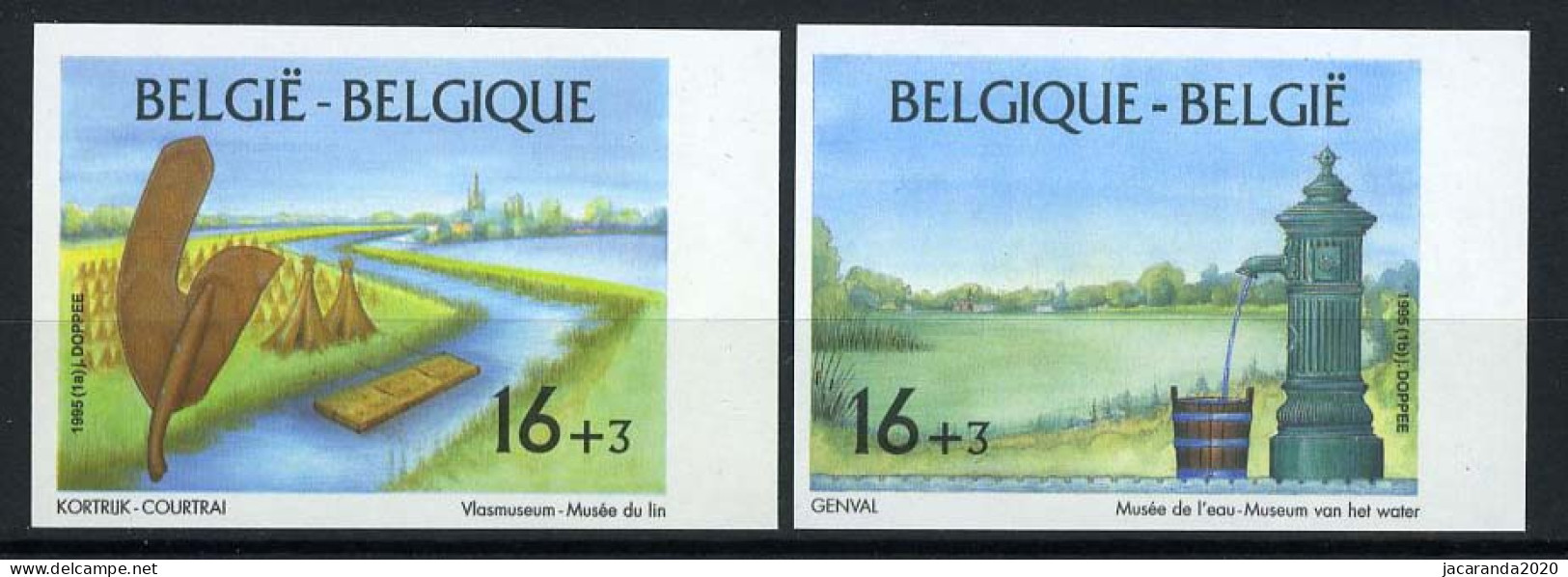 België 2582/83 ON - Museums - Kortrijk - Genval  - 1981-2000