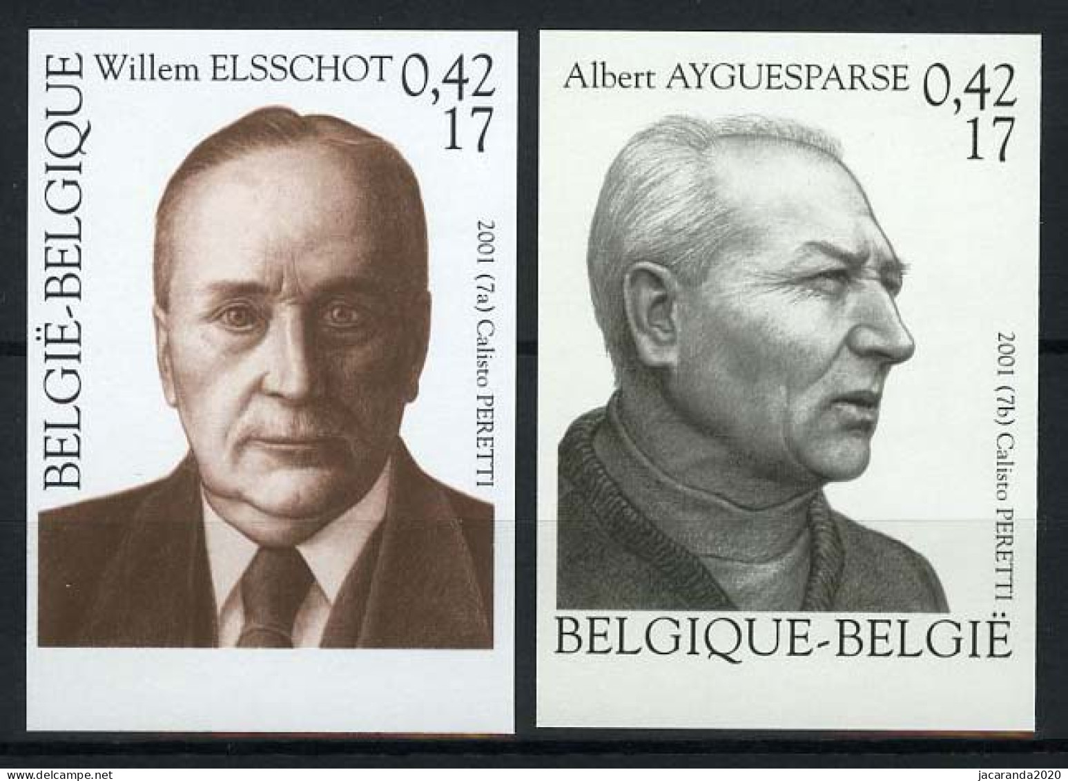 België 2990/91 ON - Muziek En Literatuur - Willem Elsschot - Albert Ayguesparce - 1981-2000