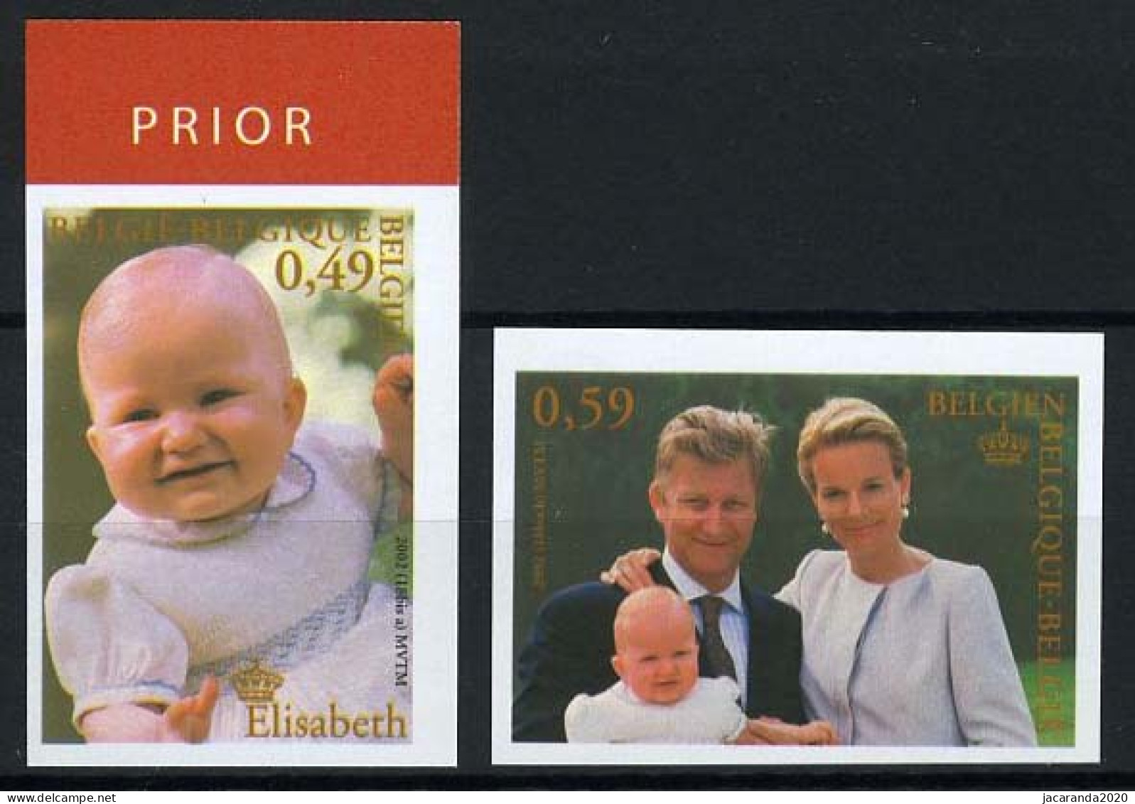 België 3098/99 ON - Prinses Elisabeth 1 Jaar - Prins Filip - Prinses Mathilde - 2001-…