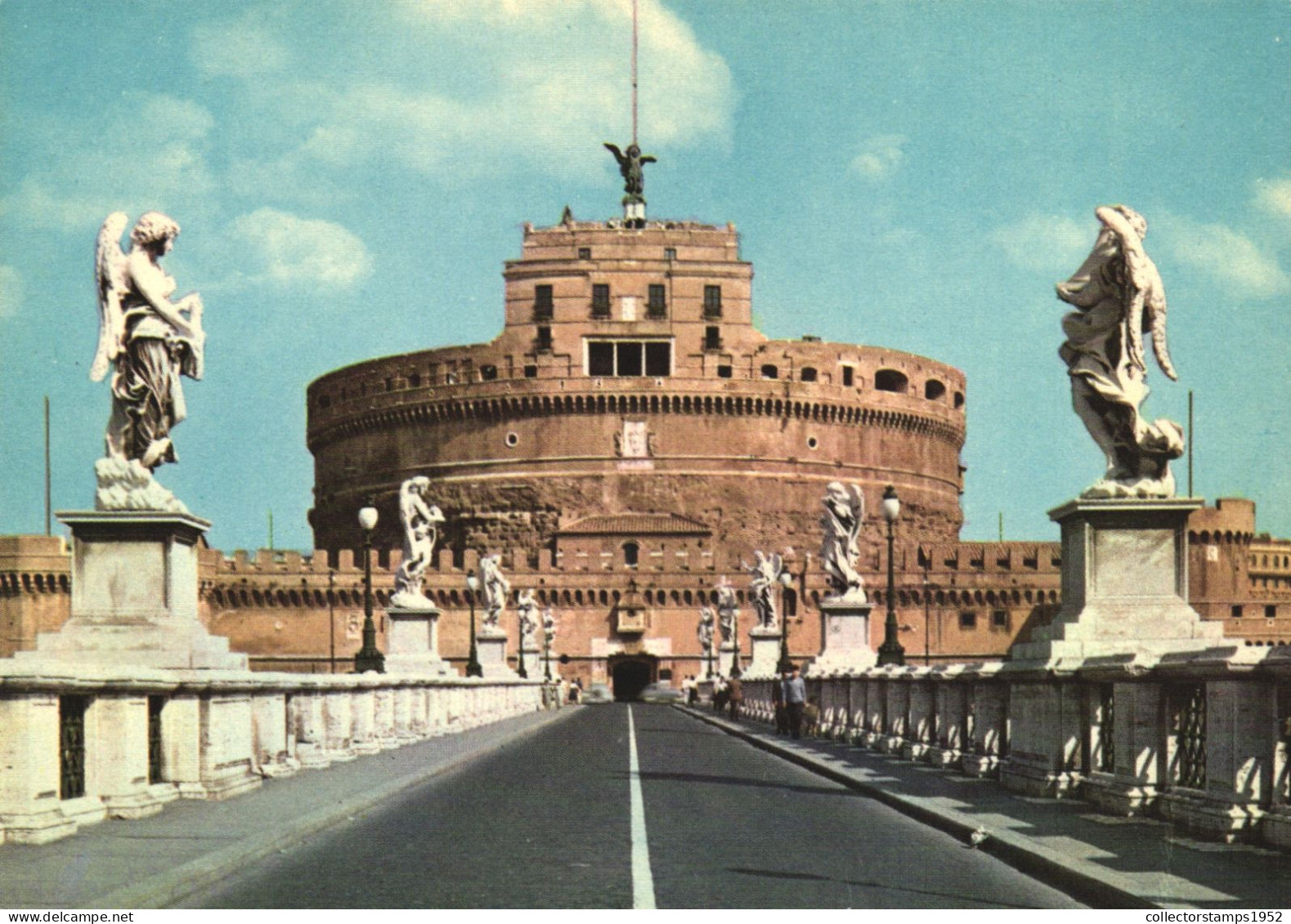 ROME, LAZIO, SAINT ANGELO BRIDGE, CASTLE, ARCHITECTURE, STATUE, ITALY, POSTCARD - Castel Sant'Angelo