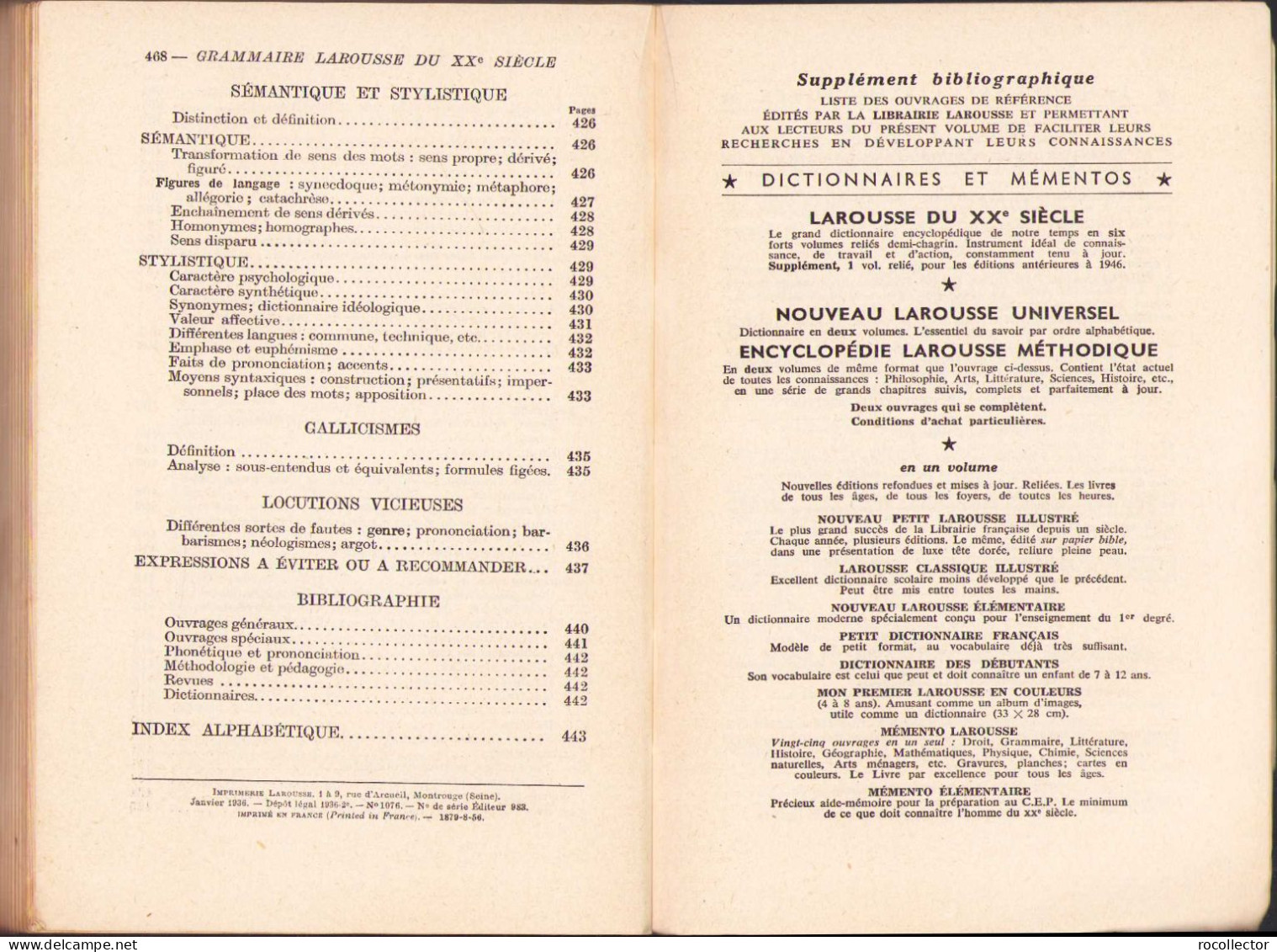 Grammaire Larousse du XXe siecle 1936 C774