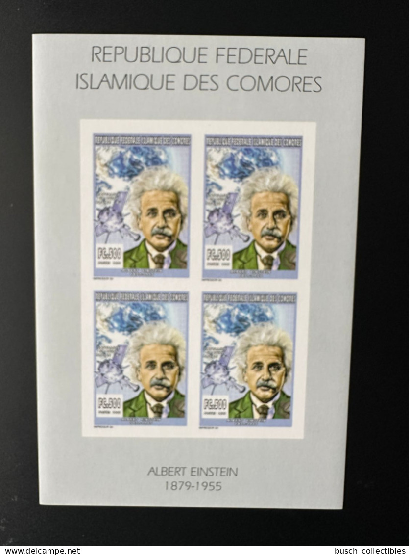 Comores Comoros Komoren 1999 YT 1120 ND Imperf Albert Einstein Satellite Gravity Espace Space Raumfahrt - Comores (1975-...)