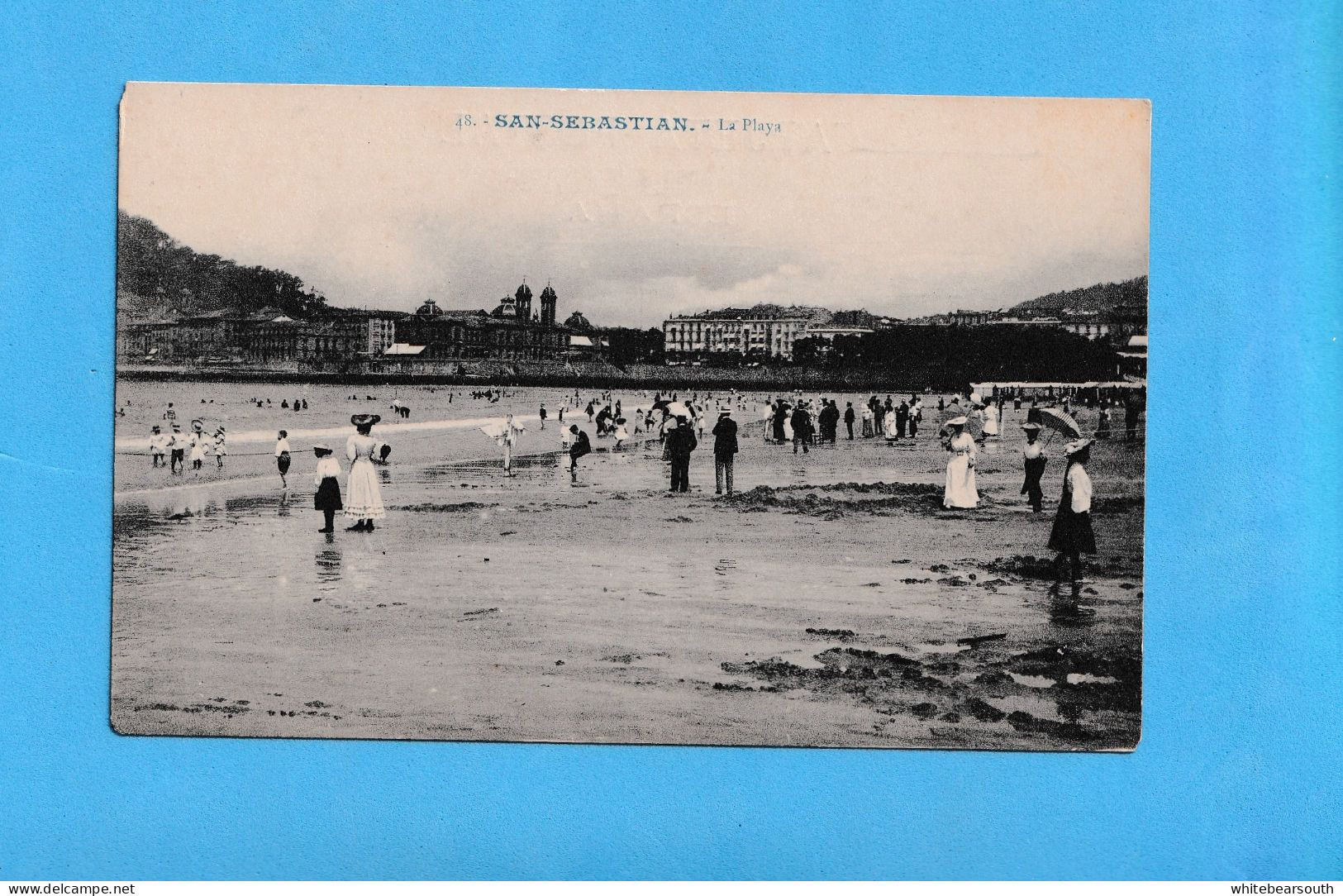 600 SPAIN ESPAÑA SAN SEBASTIAN LA PLAYA  THE BEACH  POSTAL    POSTCARD - Verzamelingen & Kavels