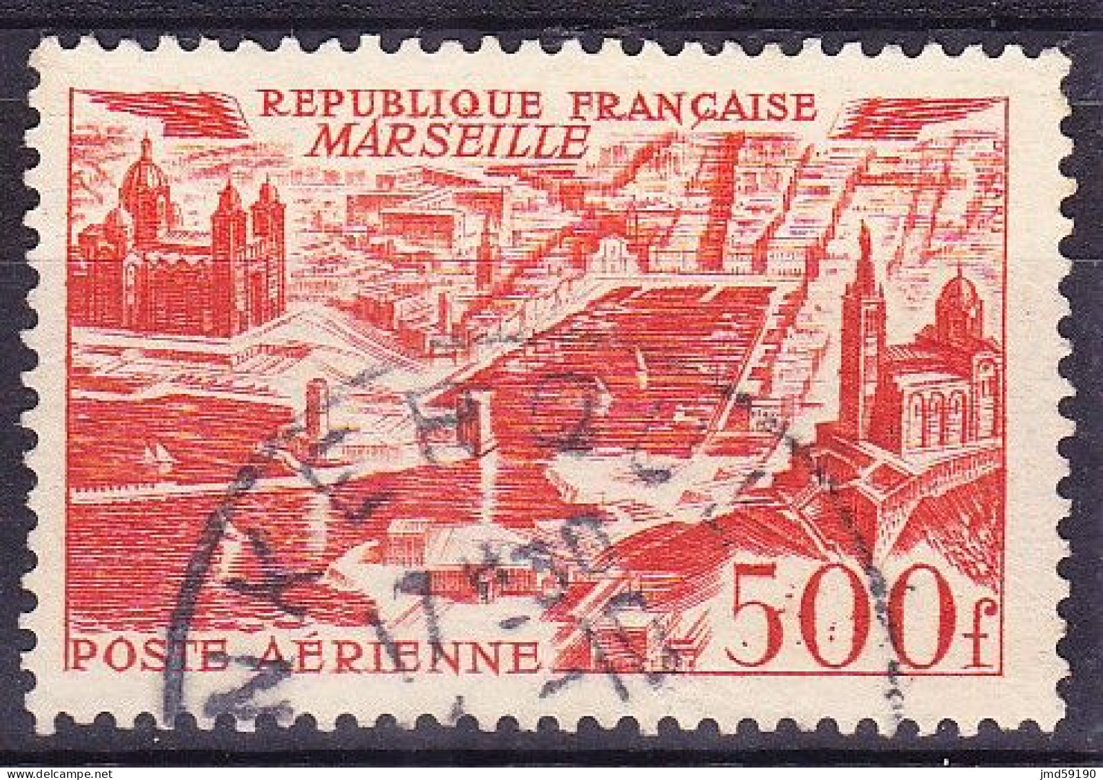 FRANCE Timbre Oblitéré Poste Aérienne N° 27, 500fr MARSEILLE - 1927-1959 Gebraucht