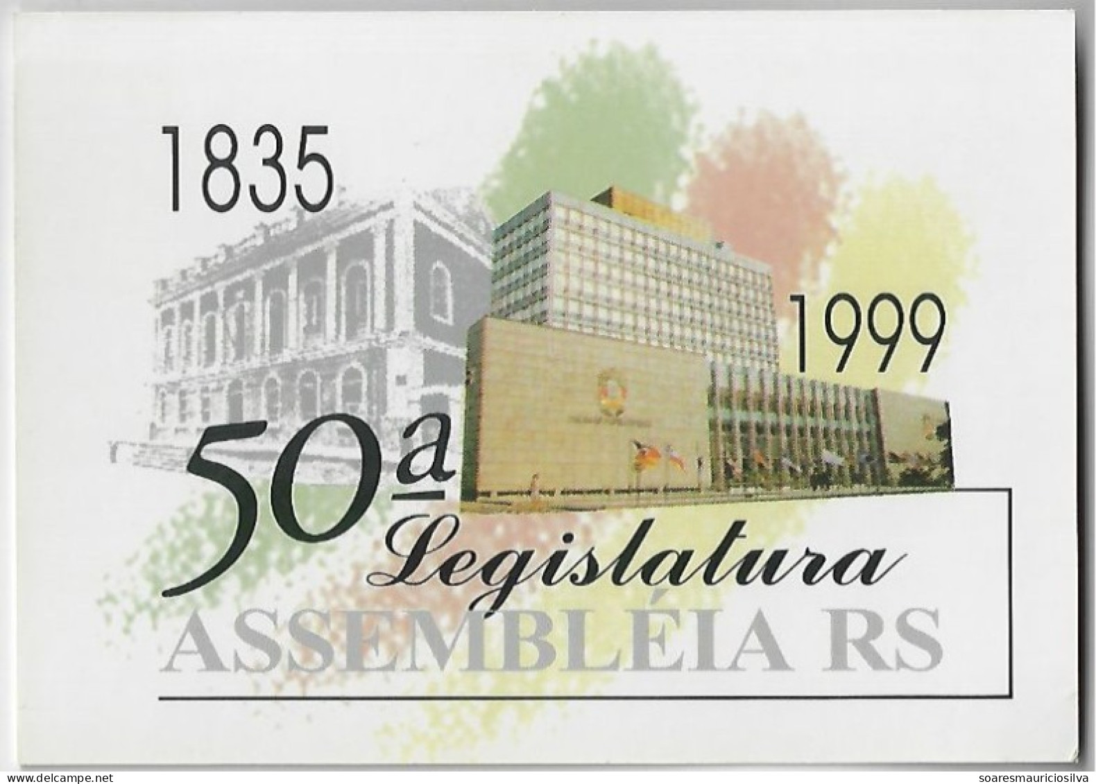 Brazil 1999 Postal Stationery Card BP-205 50th Legislature Legislative Assembly Of Rio Grande Do Sul unused Architecture - Interi Postali