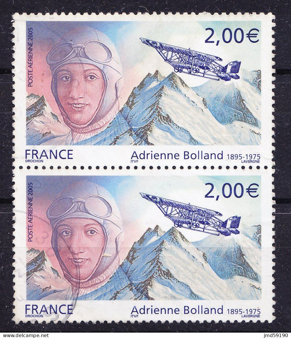 Variété PA 68b Oblitéré En Paire Ref Dallay : Adrienne BOLLAND : AVION TOUCHANT LA MONTAGNE - 1960-.... Nuovi