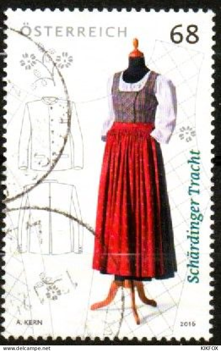 ÖSTERREICH, AUTRICHE,2016,   MI 3271,  SCHÄRDINGER TRACHT, GESTEMPELT,OBLITERE - Used Stamps