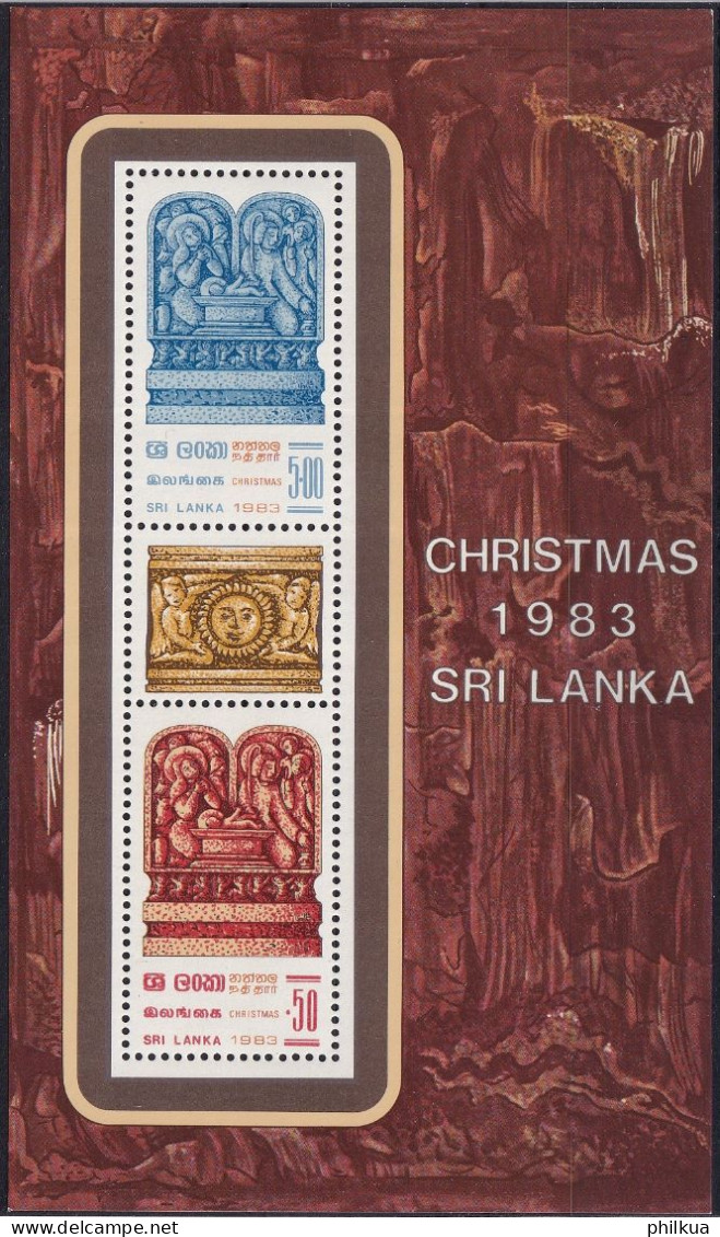 MiNr. (645 - 646) Block 23 Sri Lanka 1983, 30. Nov. Weihnachten - Postfrisch/**/MNH - Sri Lanka (Ceylan) (1948-...)