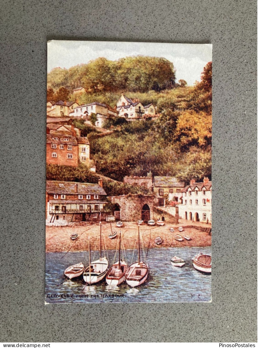 Clovelly From The Harbour Carte Postale Postcard - Clovelly