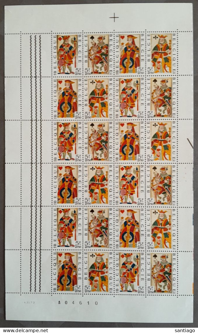 Volledig Blad : Nrs 1695 - 98 : Speelkaarten - Unused Stamps