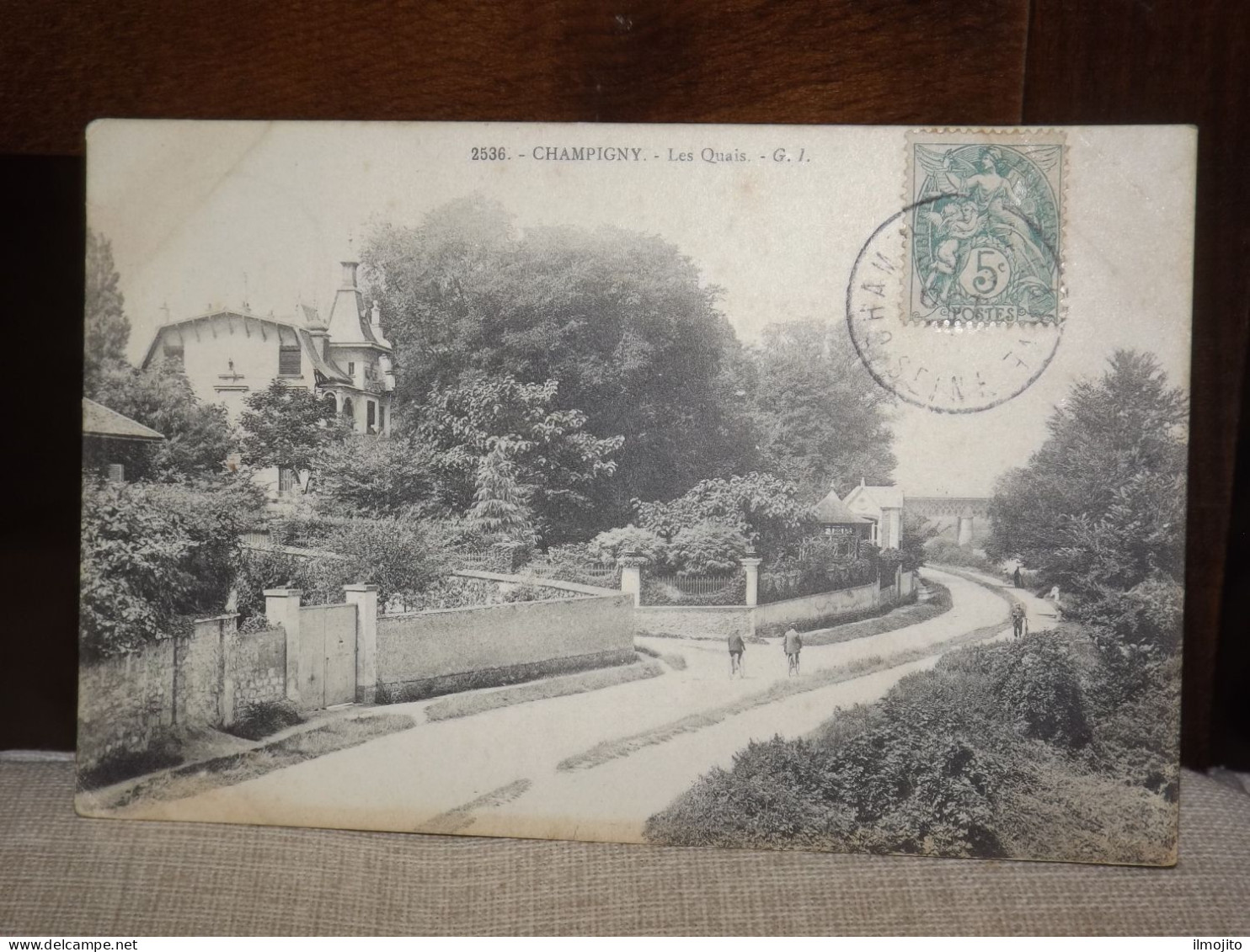 POSTCARD CHAMPIGNY LES QUAIS AK CPA - Champigny