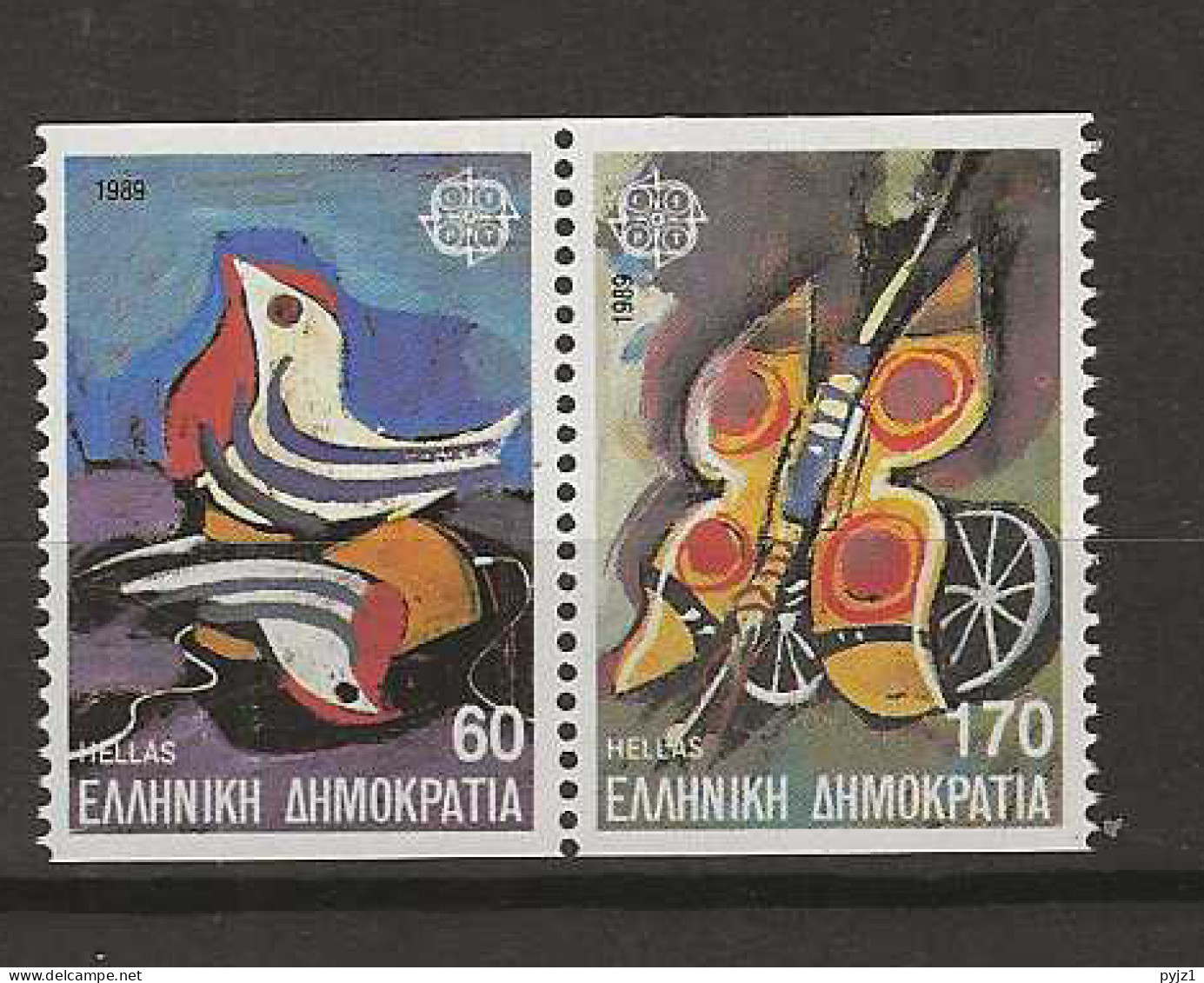 1989 MNH Greece Mi 1721-22-C Postfris** - Unused Stamps