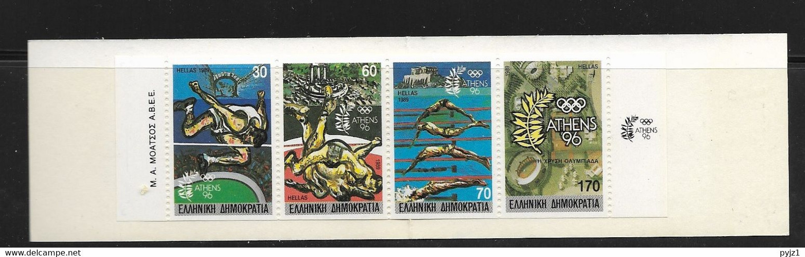 1989 MNH  Greece, Booklet Olympic Games  MH11 - Markenheftchen