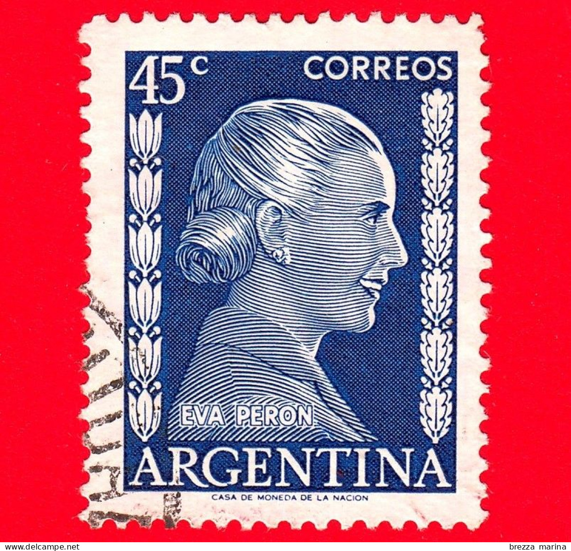 ARGENTINA - Usato - 1952 - Eva Perón (1919-1952) - 45 - Usati