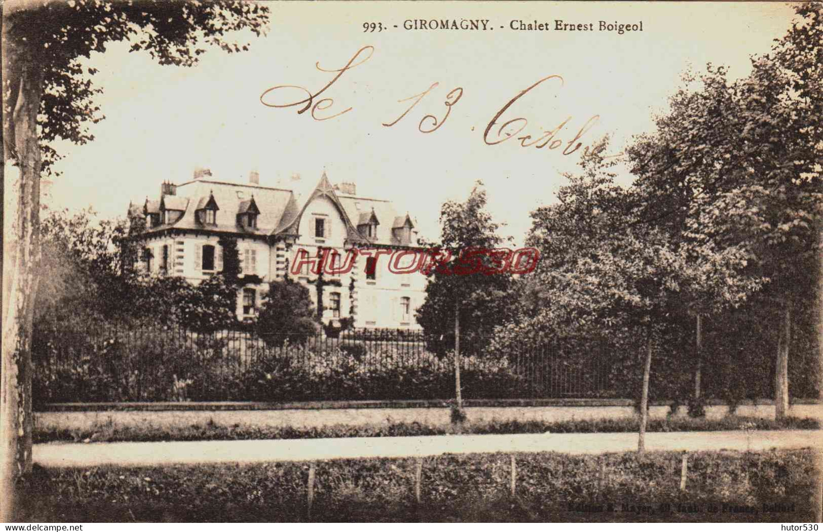 CPA GIROMAGNY - TERRITOIRE DE BELFORT - CHALET ERNEST BOIGEOL - Giromagny