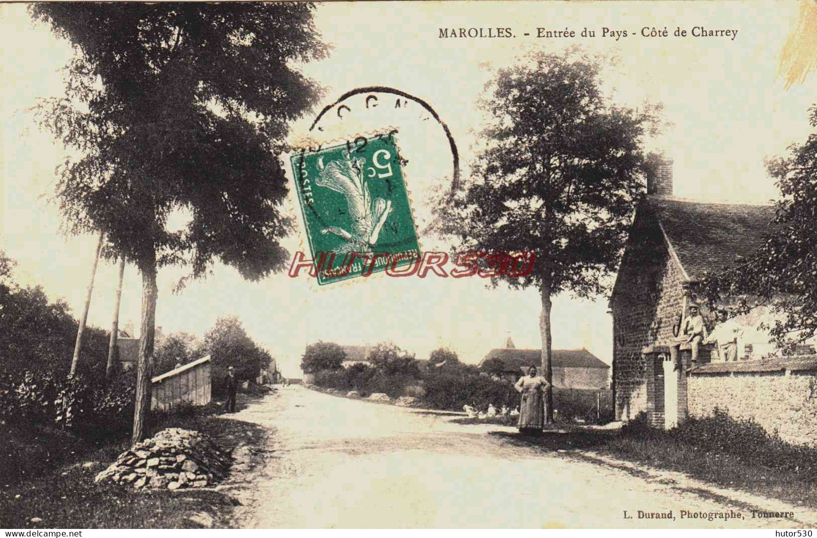 CPA MAROLLES - YONNE - ENTREE COTE DE CHARREY - Marolles