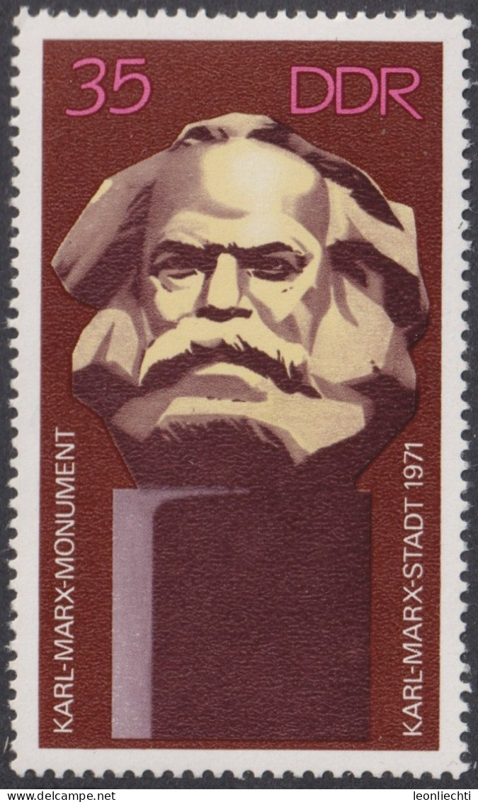 1971 DDR ** Mi:DD 1706, Sn:DD 1327, Yt:DD 1395, Sg:DD E1426, Monument Von Karl Marx - Karl Marx