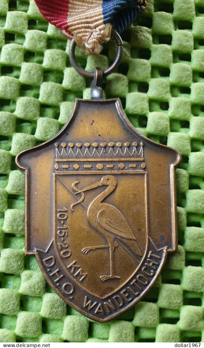 Medaile :D.H.O.Wandeltocht 10-15-20 Km. Den Haag  -  Original Foto  !!  Medallion  Dutch - Altri & Non Classificati