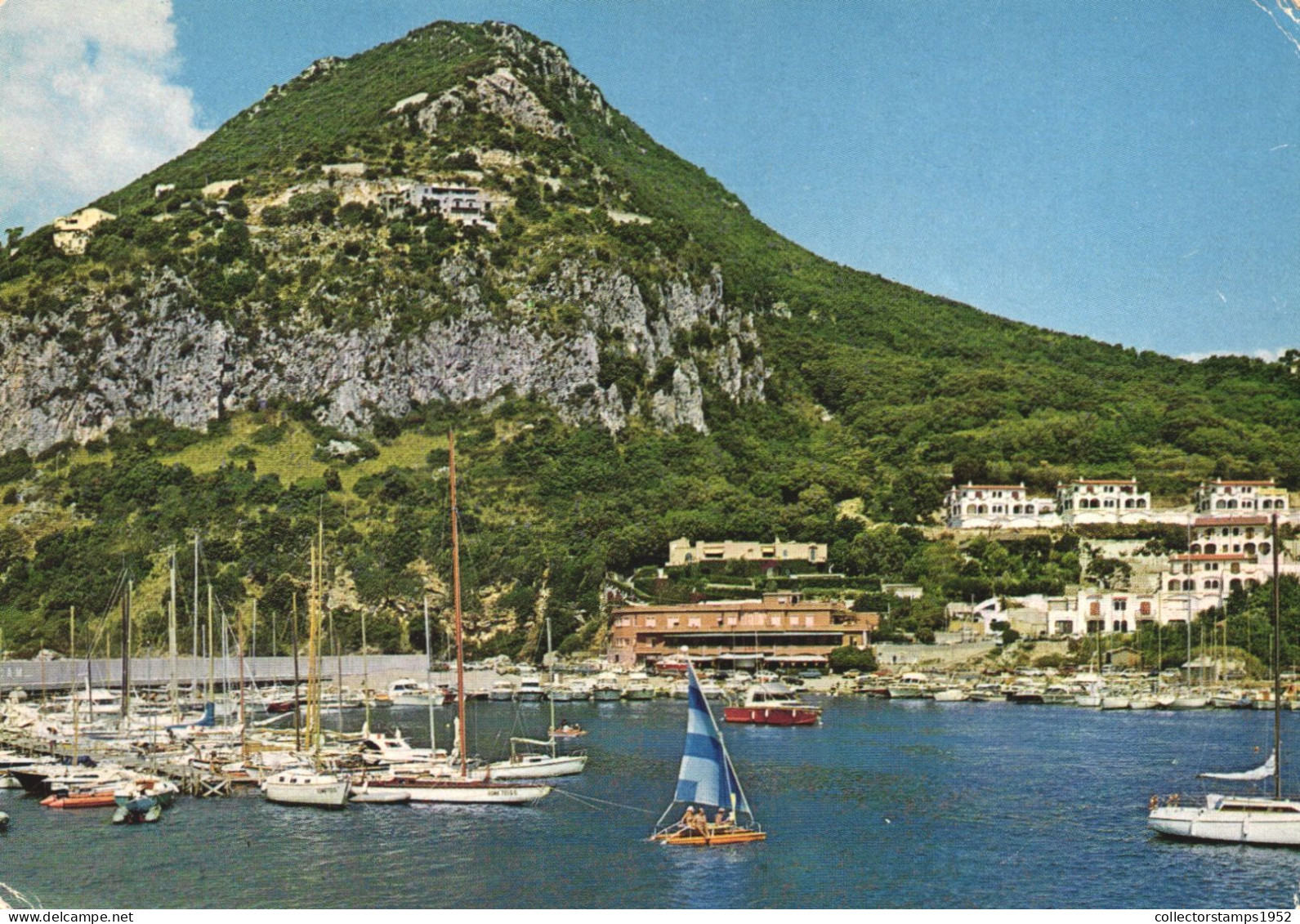 SAN FELICE CIRCEO, LATINA, LAZIO, PORT, BOATS, ARCHITECTURE, MOUNTAIN, ITALY, POSTCARD - Latina