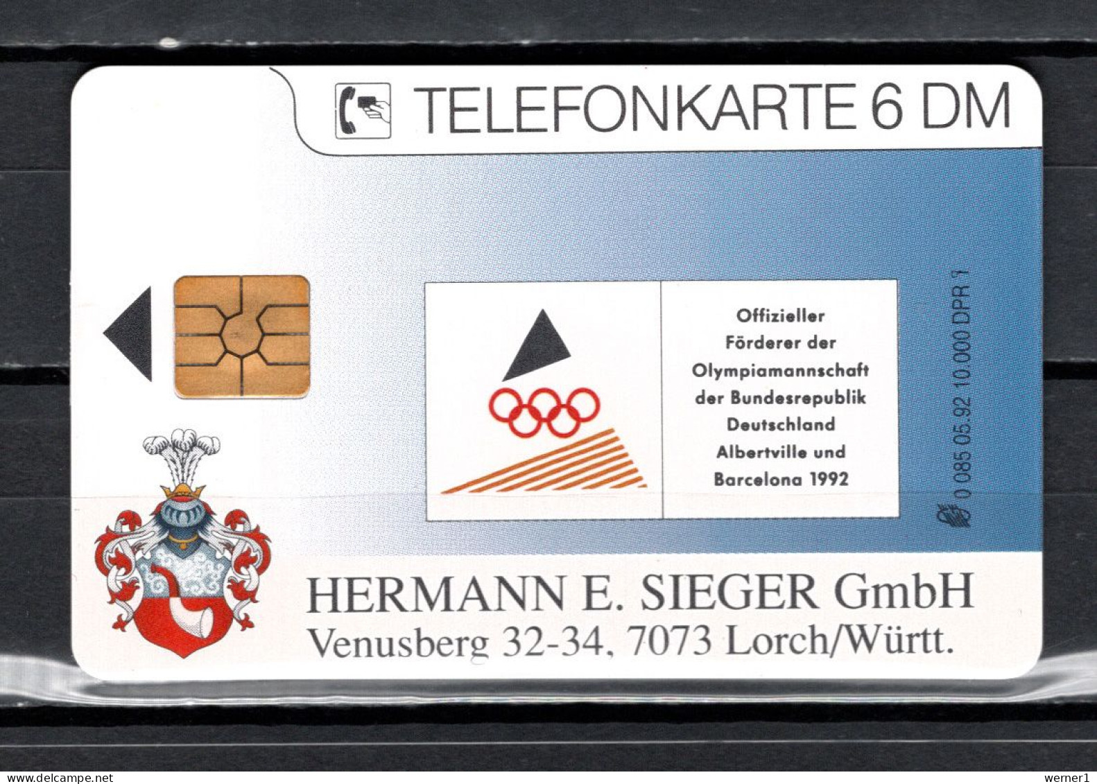 Germany 1992 Olympic Games Barcelona, Equestrian Telephone Card - Olympic Games