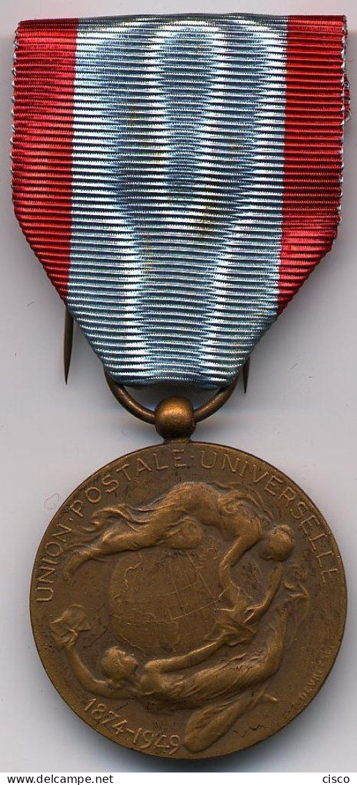 BELGIQUE Médaille Du Centenaire Du Timbre Poste Et 75 Ans De L'UPU (1949) - Belgio