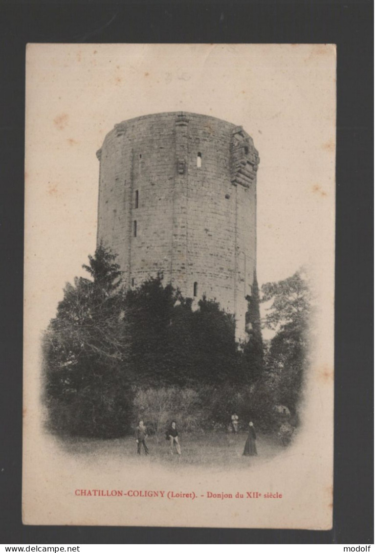 CPA - 45 - Chatillon-Coligny - Donjon Du XIIe Siècle - Animée - Circulée En 1906 - Chatillon Coligny