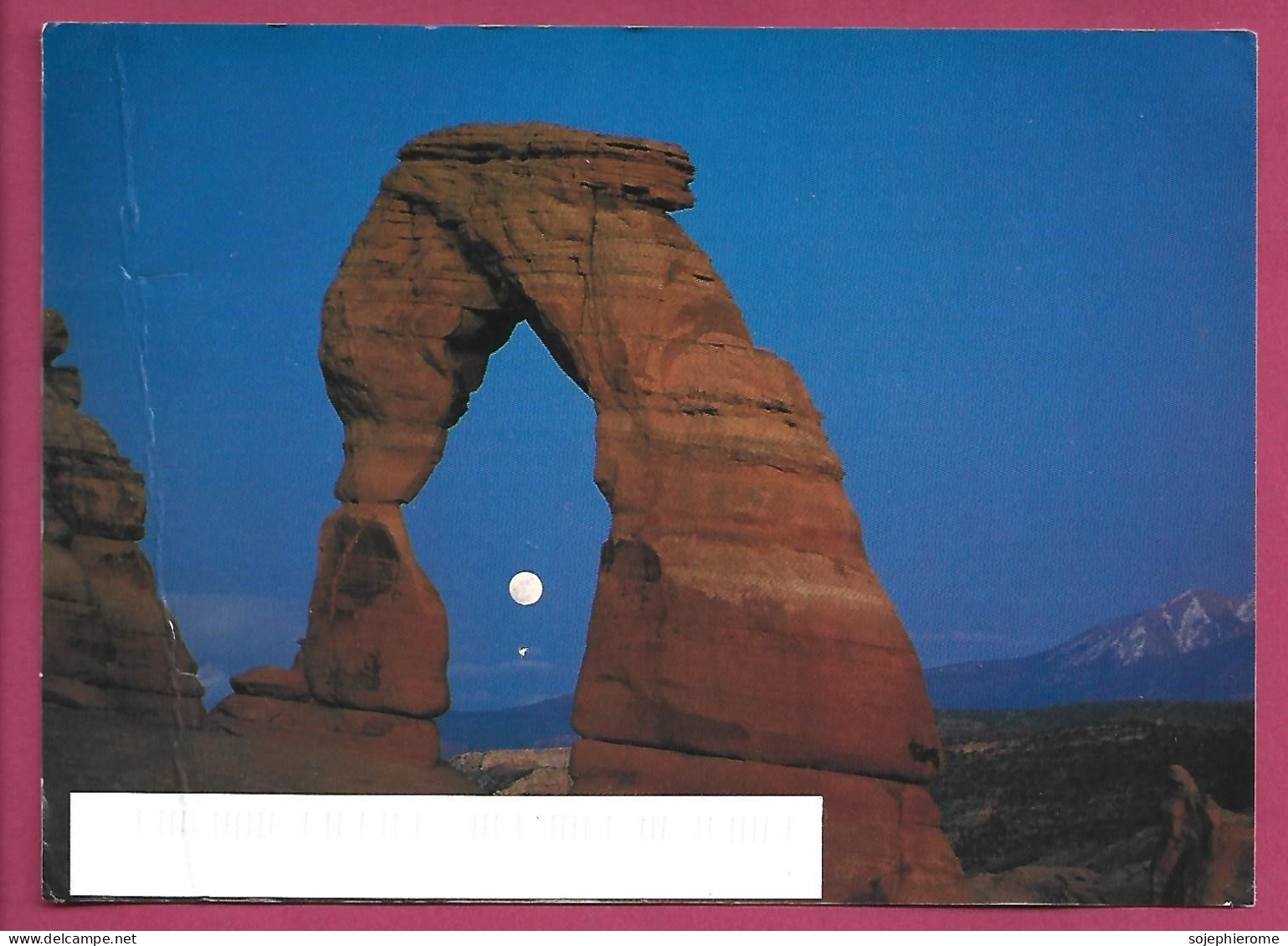 + Delicate Arch - Arches National Park (Utah) Moon 2scans 27-03-2001 Stamps - Sonstige & Ohne Zuordnung