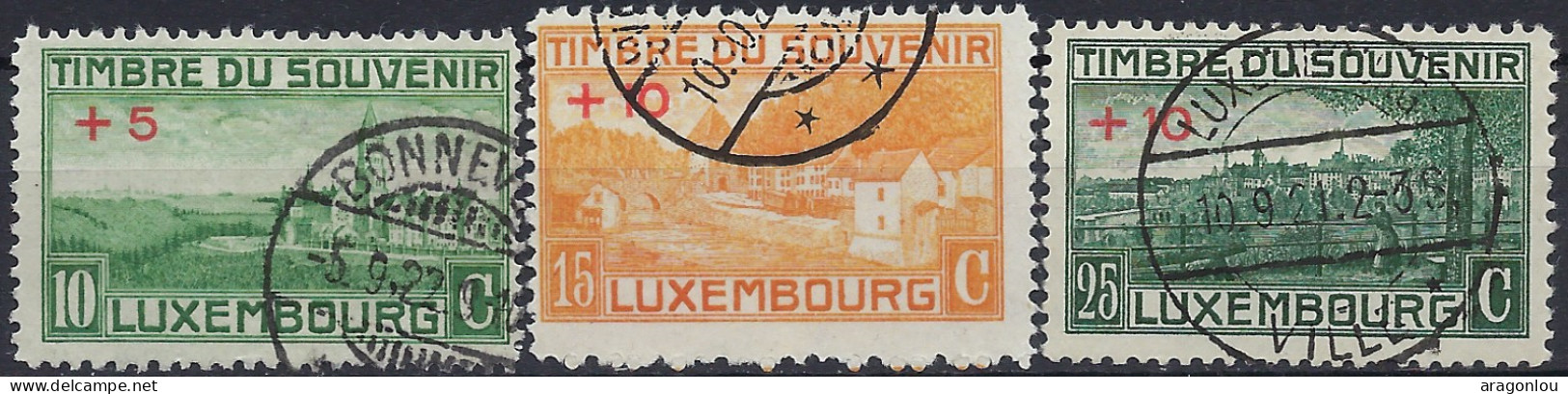 Luxembourg - Luxemburg - Timbres - 1921   1ière  Guerre Mondiale   Série   °   VC. 20,- - Oblitérés